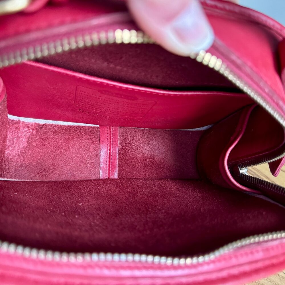 Coach Red Leather Crossbody Bag - Picture 13 of 16